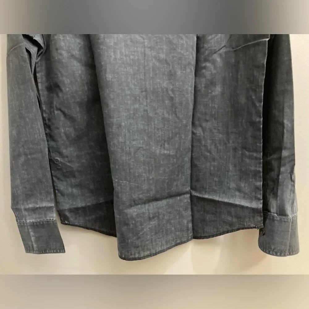 NWT Flag & Anthem Men’s Charcoal Vintage Washed Long Sleeve Shirt Size Medium